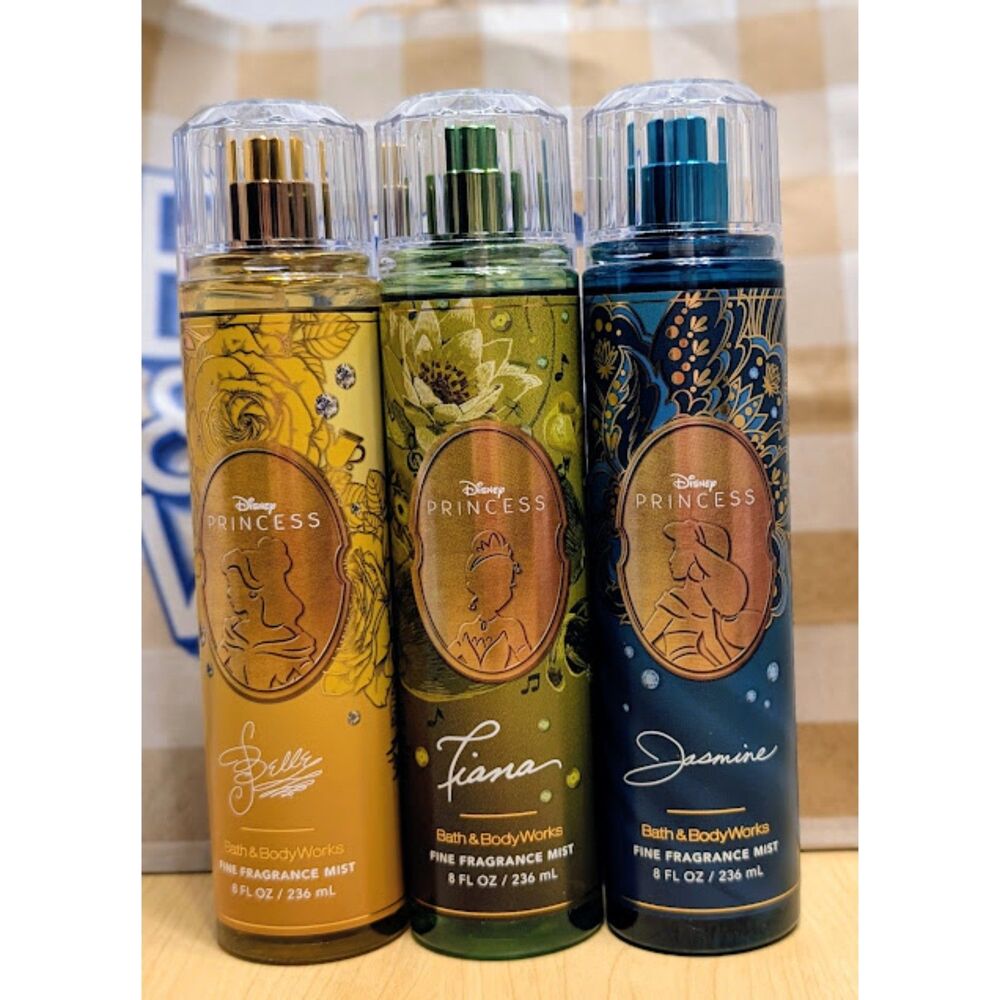 Bath & Body Works Disney Princess Belle Tiana Jasmine FFM Spray Bundle Set of 3